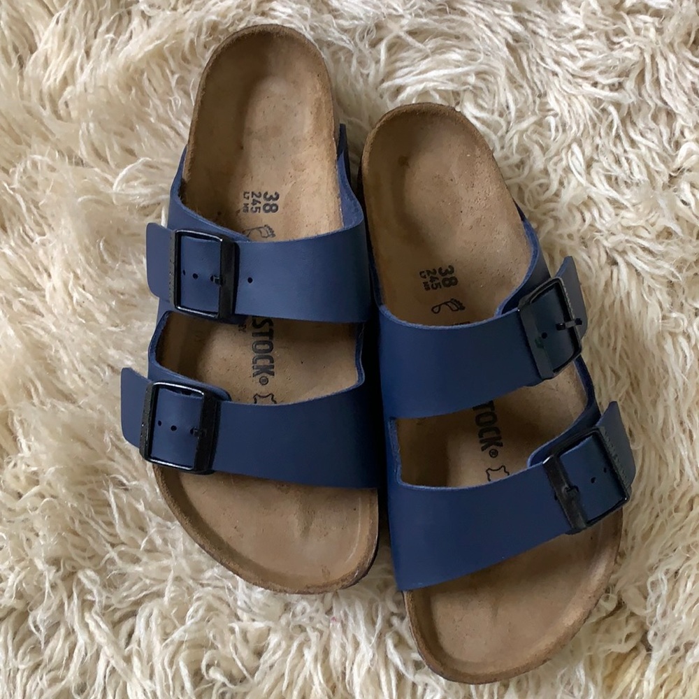 Birkenstock Navy Blue Sandals - size 38 = 7- 7 1/2